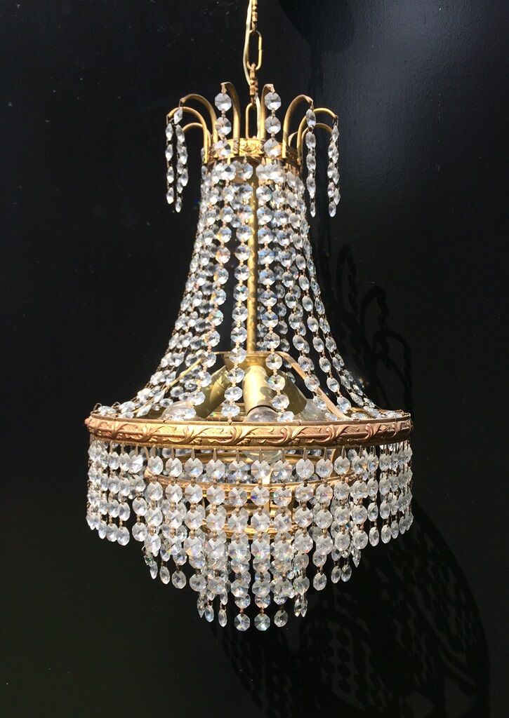 Lustre montgolfière à pampilles