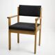 Office armchair, Bridge, in brutalist oak, vintage