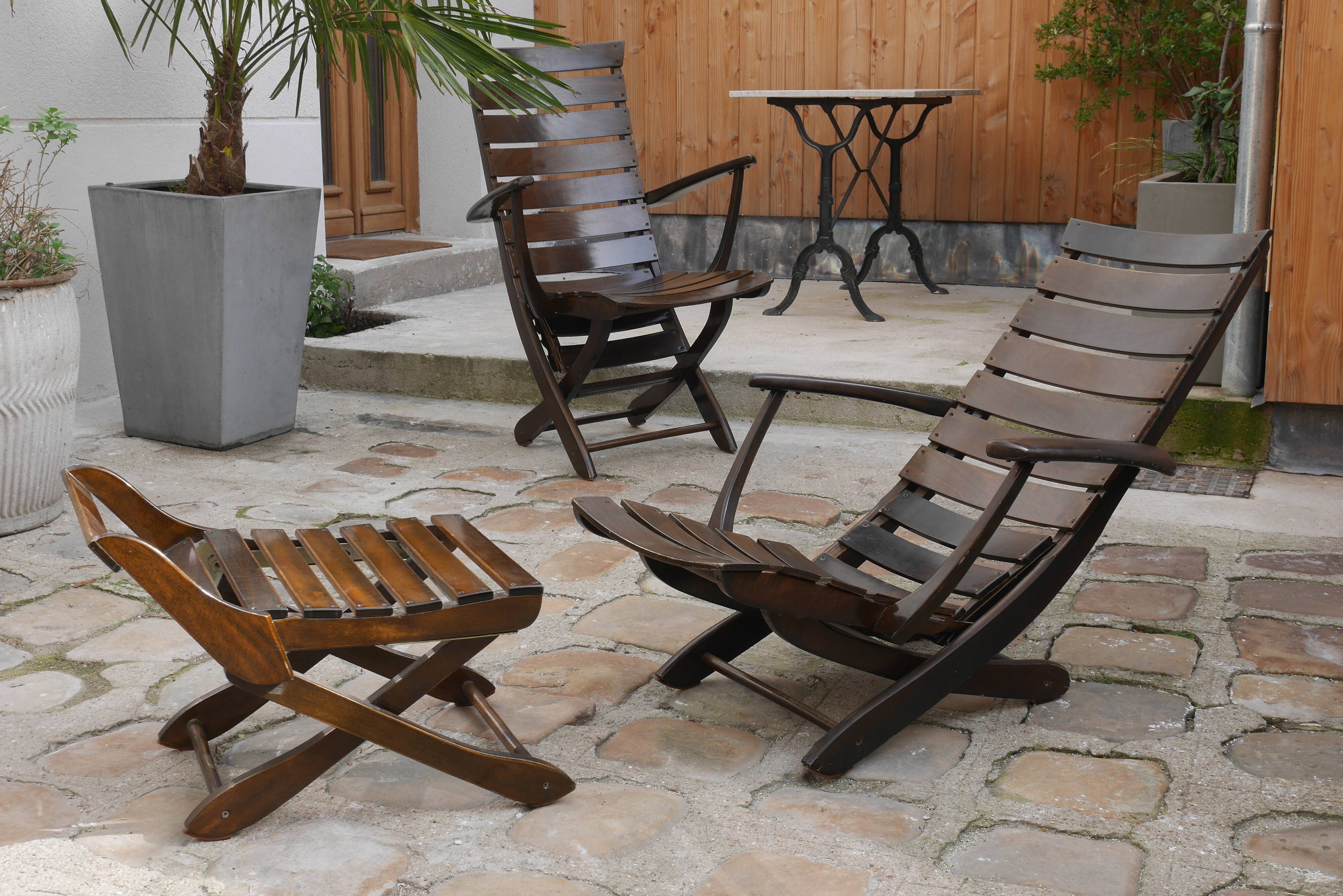 Pair of Triconfort and Ottoman 1950s armchairs