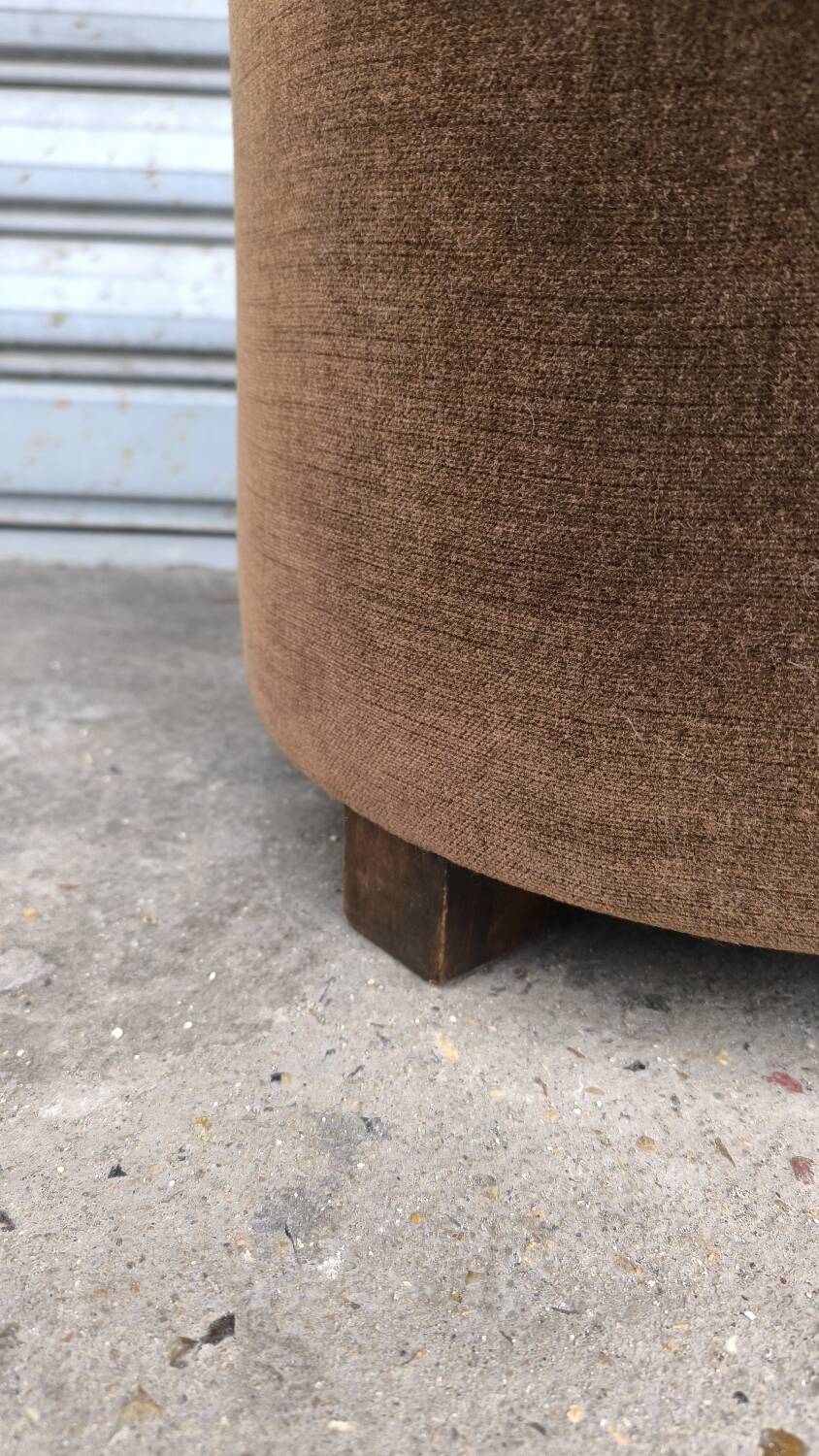1960s velvet pouf