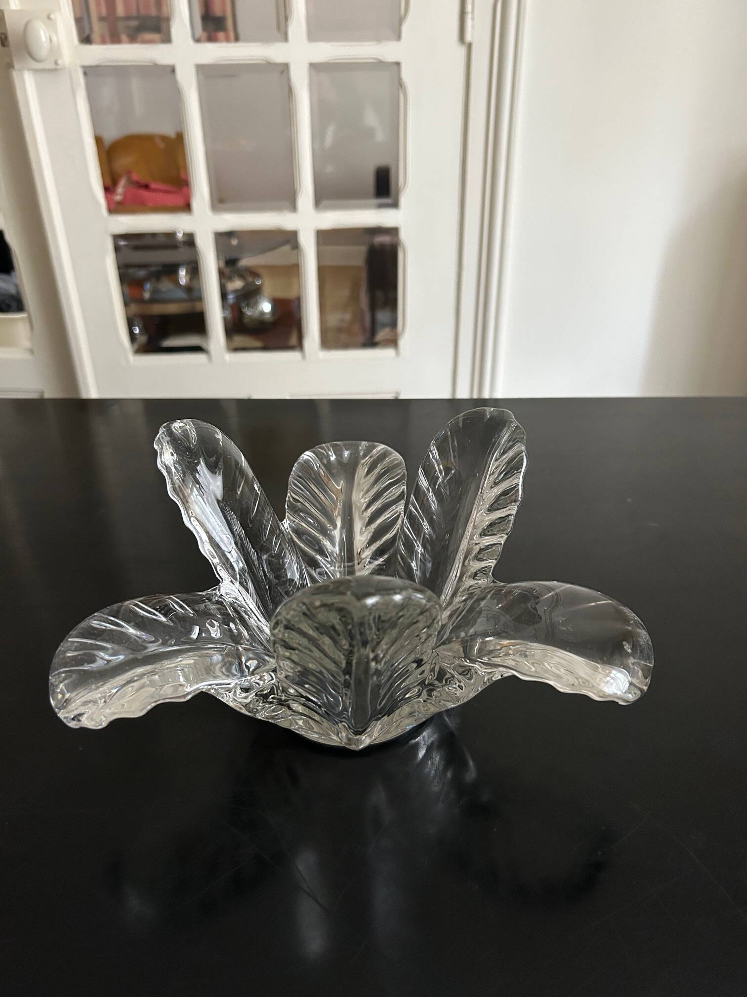 crystal flower bowl