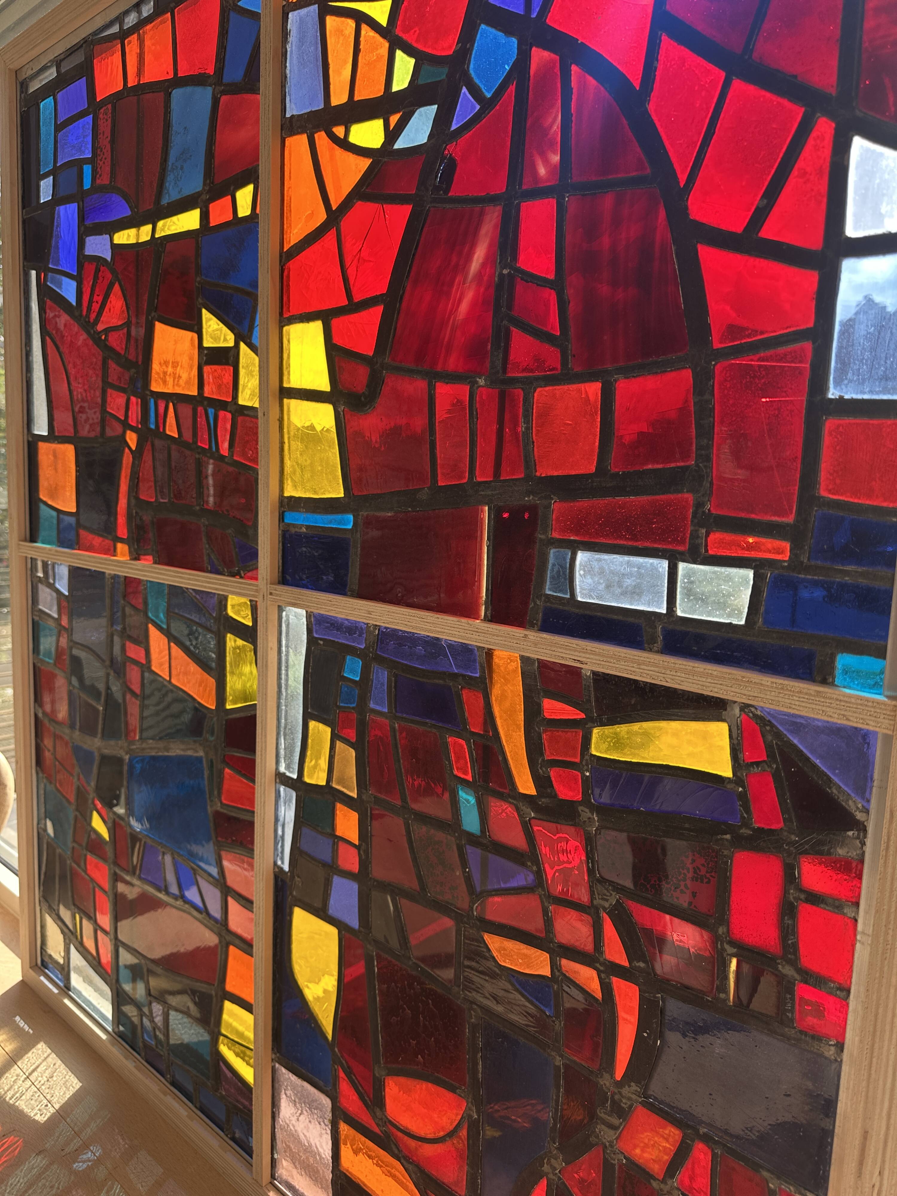 Vitrail  cabinet - Stained Glass 1960