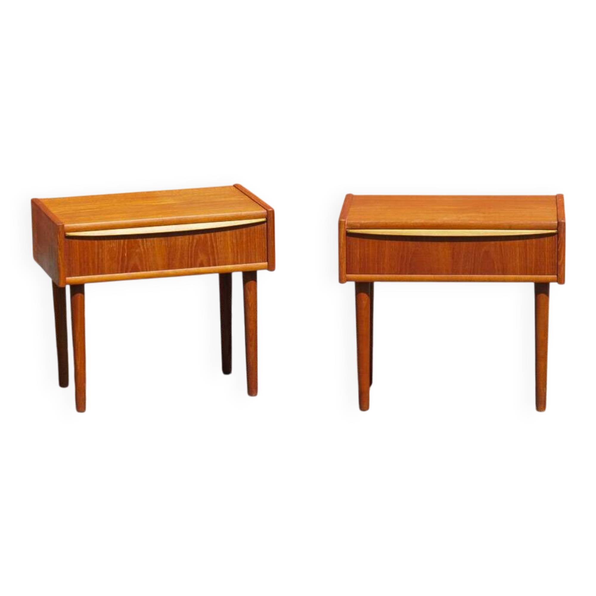 Pair of 2 Danish vintage nightstands from 1960s