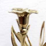 Bronze flower candle holder 1960