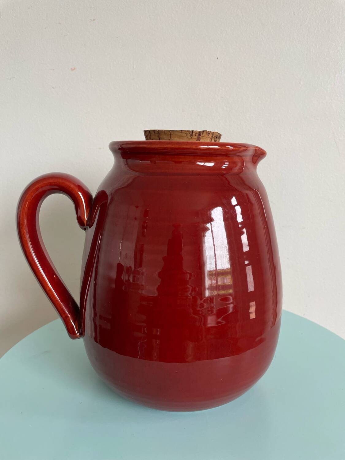 Pichet en grès émaillé signé B. Biot –