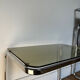 Vintage smoked glass side table