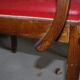 Fauteuil vintage année 40 rouge