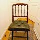 English folding chair - Vintage in wood and leather