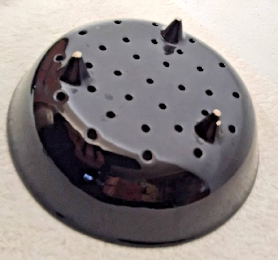 Old Drainer / Colander and Its Ceramic Dish