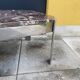 Vintage coffee table 70s marble top & chrome legs