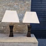 Large pair of Françoise See lamps for Maison Ramsay from the 70s