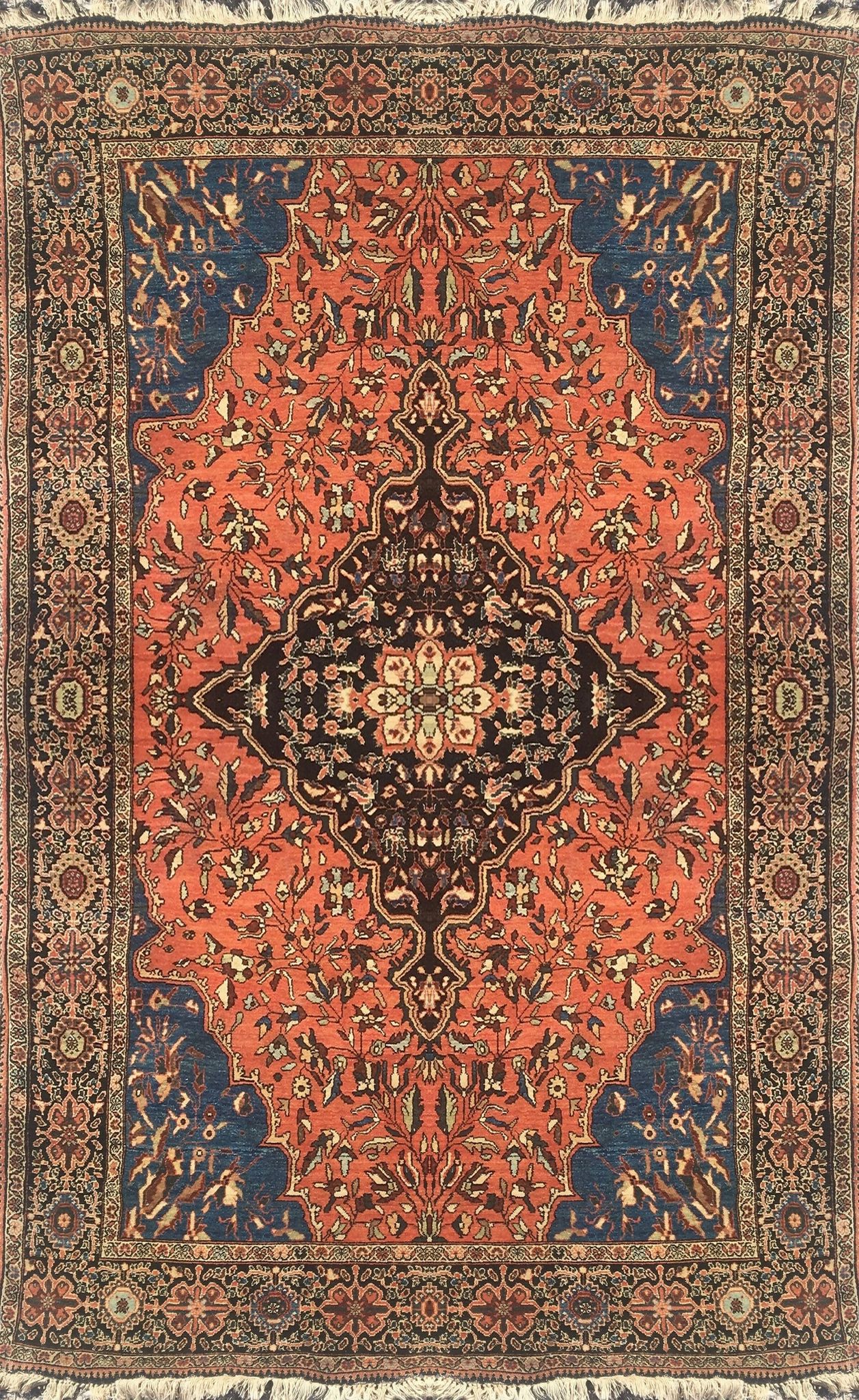 Tapis d'orient Iran Sarouk  Ancien - 1.25 X 2.05 mètres.