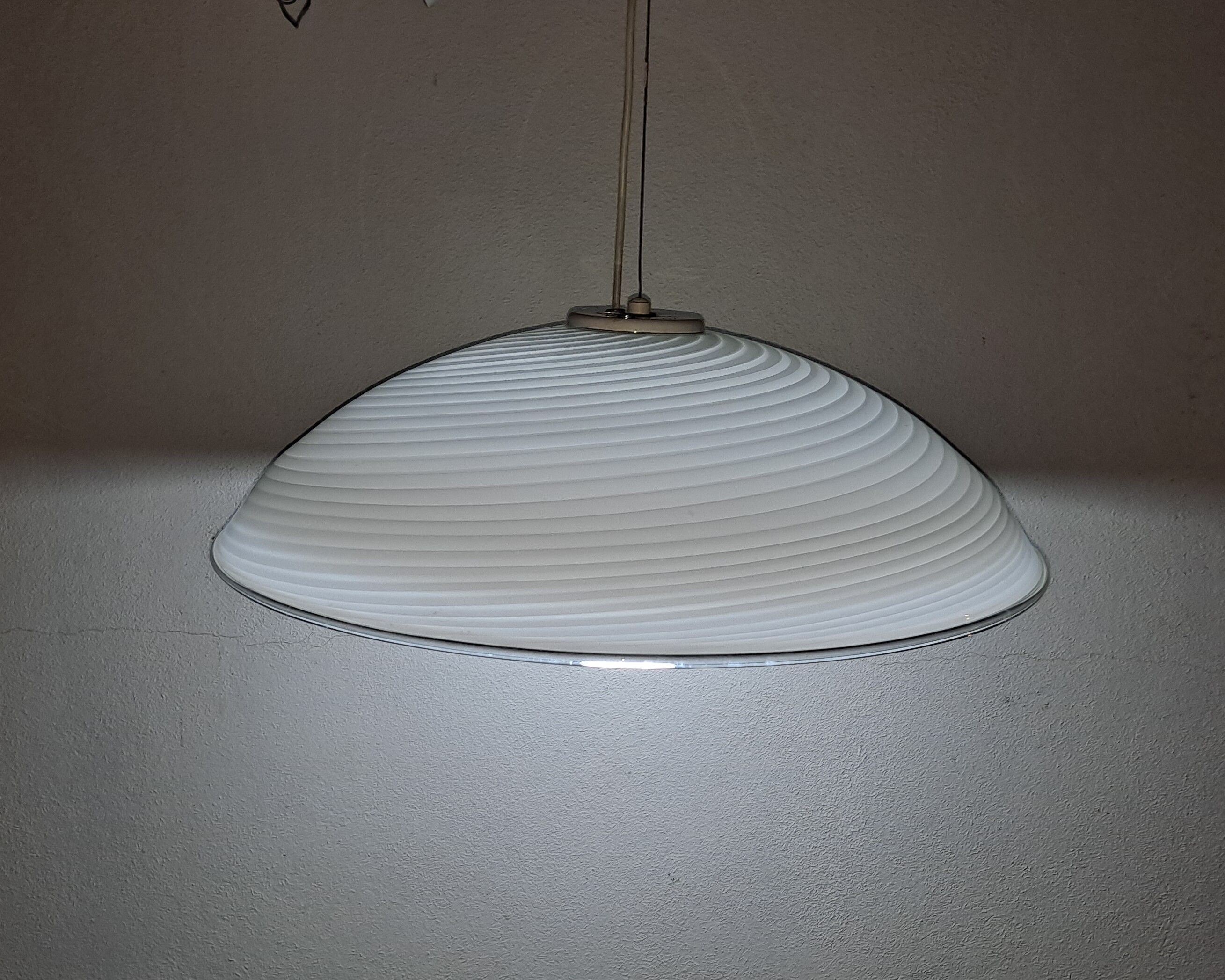 Murano swirl ceiling light vintage