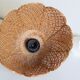 Vintage flower suspension in wicker rattan