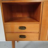 Scandinavian vintage wood and glass enfilade , 50s/60s