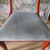 Rare - Set of 4 Louis Philippe/restoration style chairs with medallion - Blue / cherry color