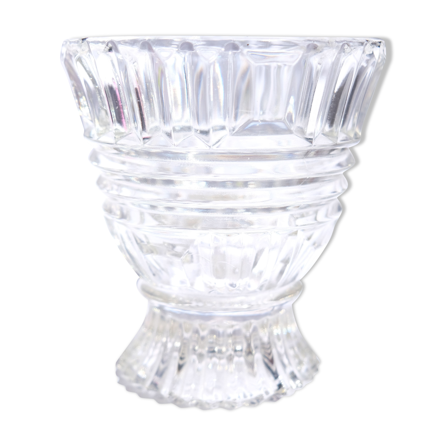 Carved crystal vase from the 50s