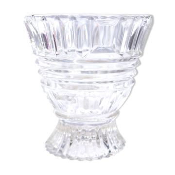 Carved crystal vase from the 50s