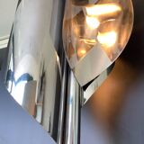 Large Chrome Lamp 3 Lights Space Age Italy 70's Dlg Reggiani