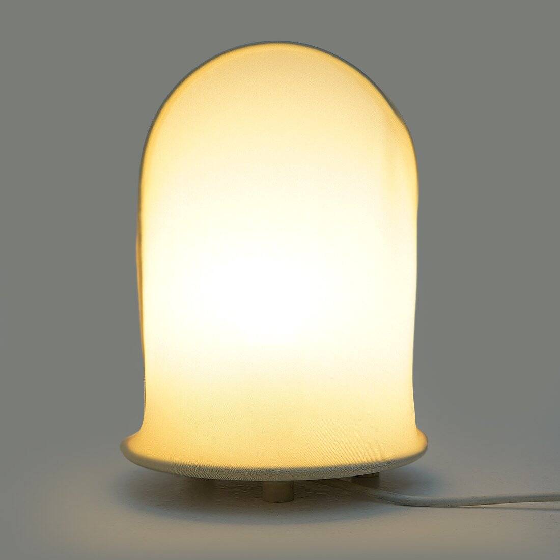 Table lamp with fabric shade, 1970s