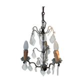 Ancient chandelier with stamps three fires
