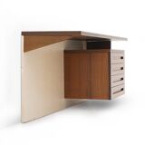 Wall-mounted desk with drawers, 1960s