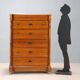 Commode ancienne Umbertino en noyer 5 tiroirs XX Century
