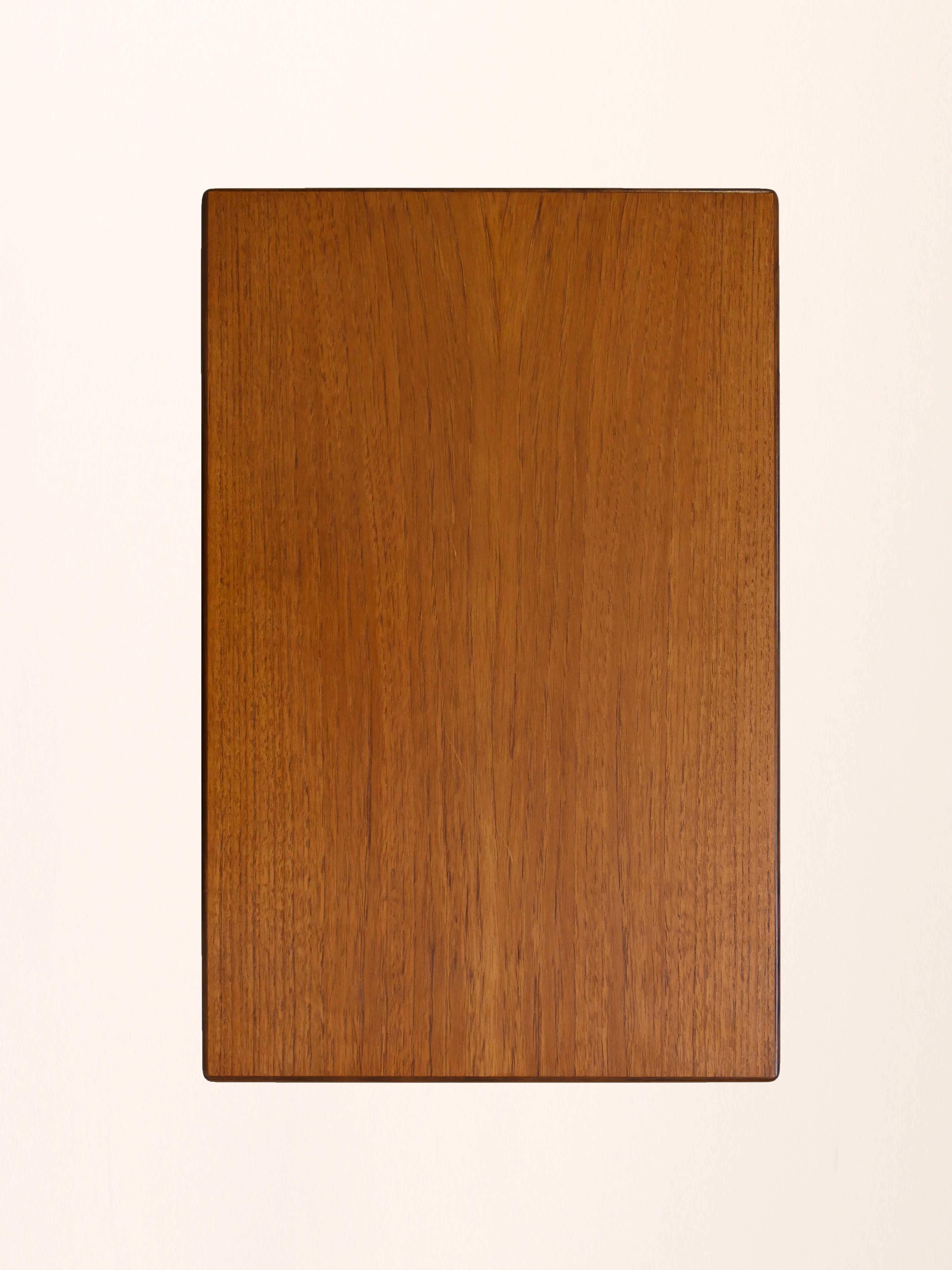 Swedish teak sofa side table