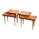 Pair of vintage 1960s asymmetrical bedside tables