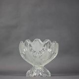 Large Tulip Collection Pressed Glass Bowl, Czechoslovakia, 1957s