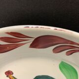 6 plates in earthenware rooster Terre de Fer Choisy Le Roy, 20th century