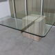 70s travertine and brass coffee table