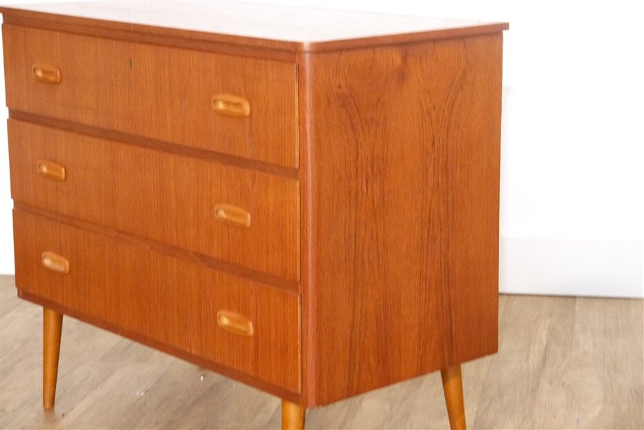 Vintage Scandinavian teak chest of drawers 1960