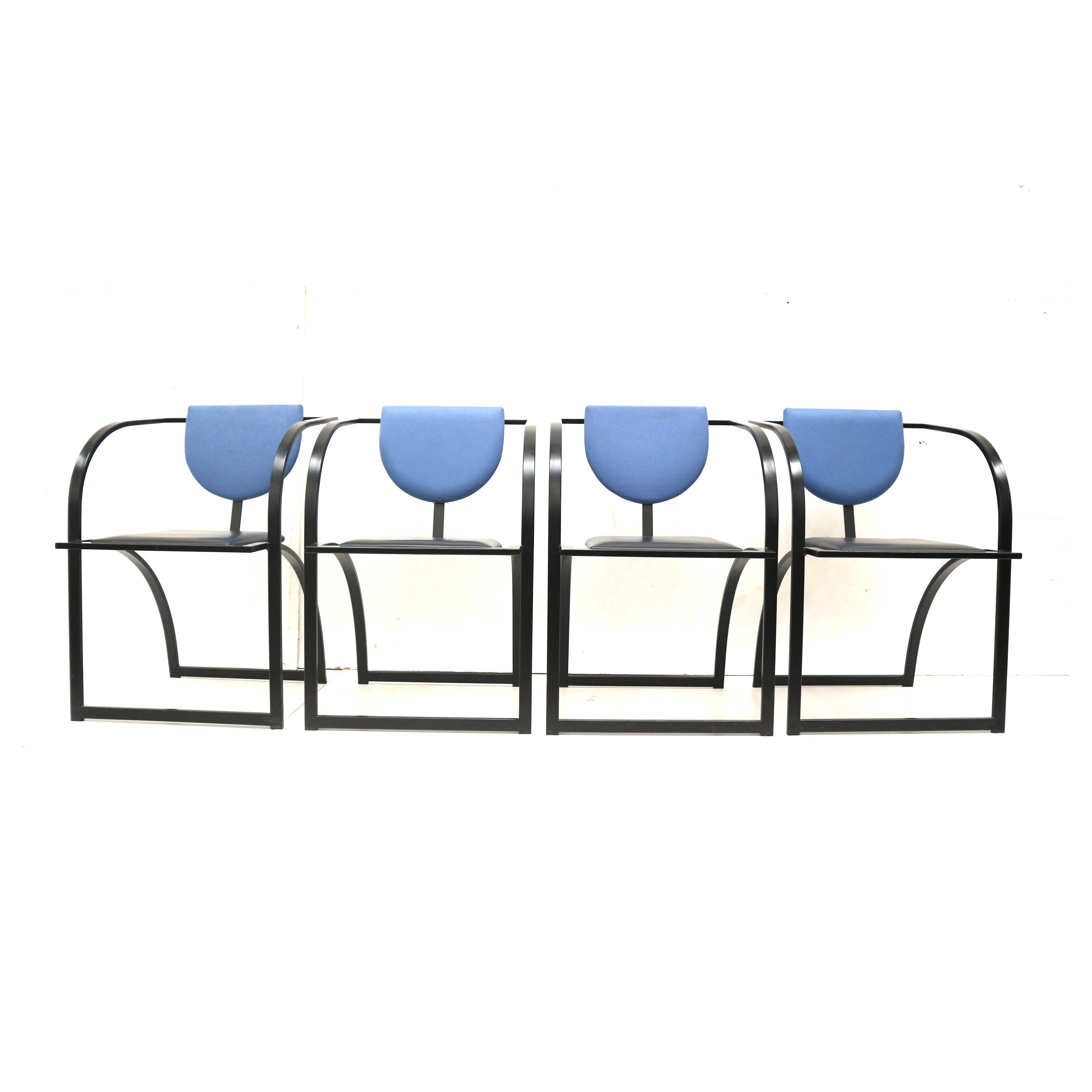 Set of 4 vintage postmodern dining room chairs Model ‘Cosinus’ by Karl Friedrich Förster for KFF Des