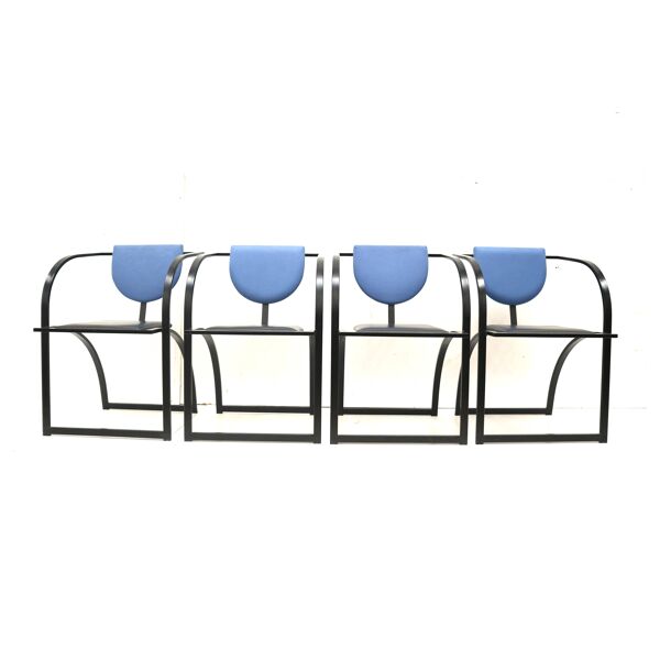 Ensemble de 4 chaises de salle à manger vintage postmodernes Modèle 'Cosinus' par Karl Friedrich Förster pour KFF Des