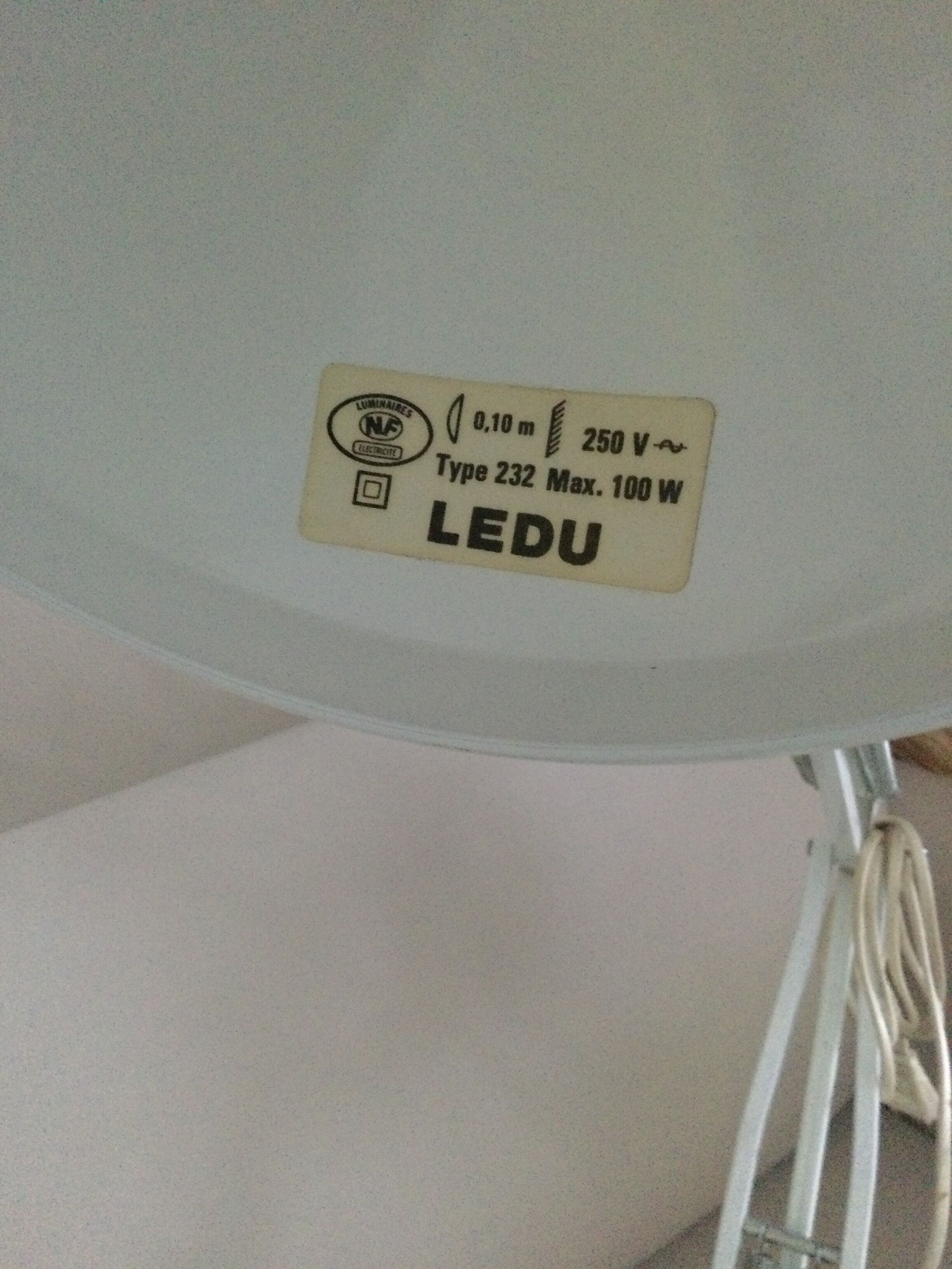 Architect desk lamp signed Ledu France