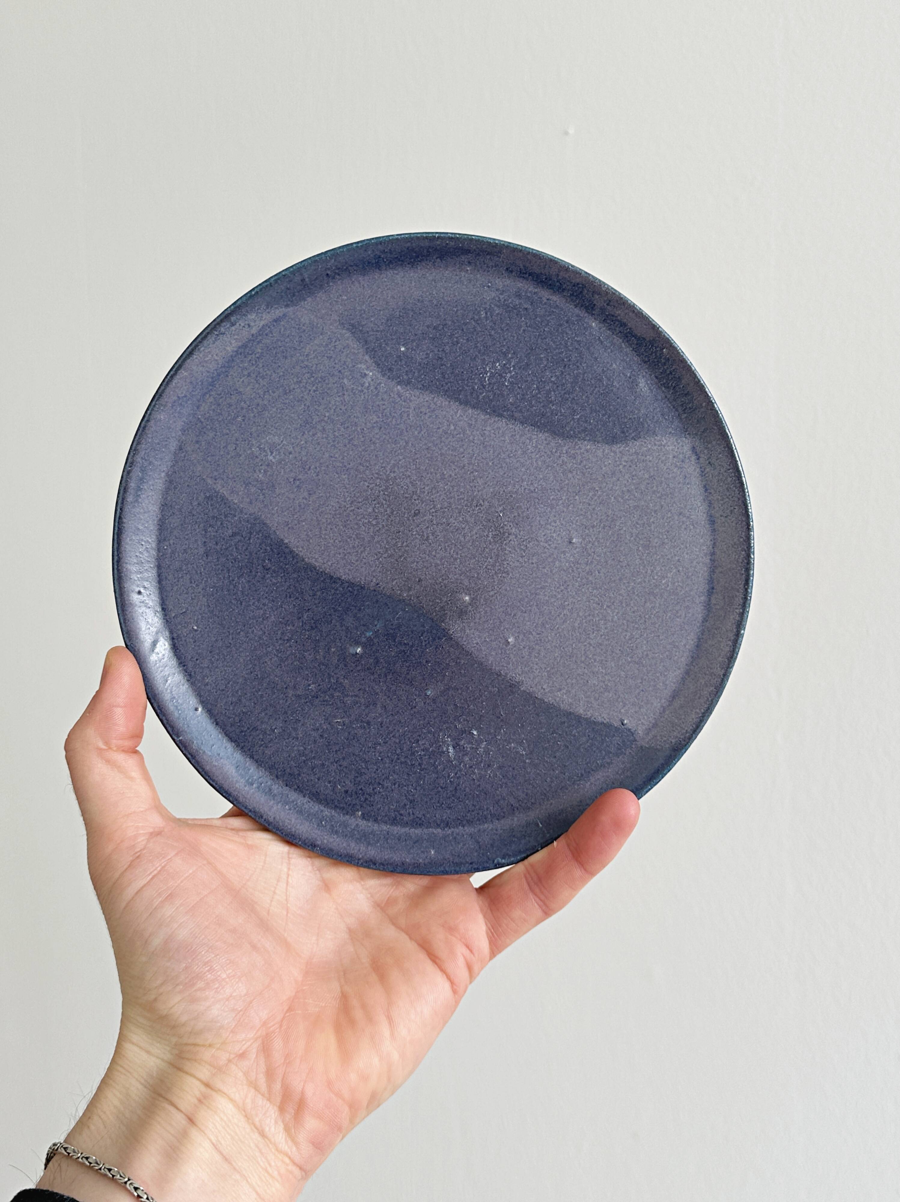 Purple ceramic plates set of 6