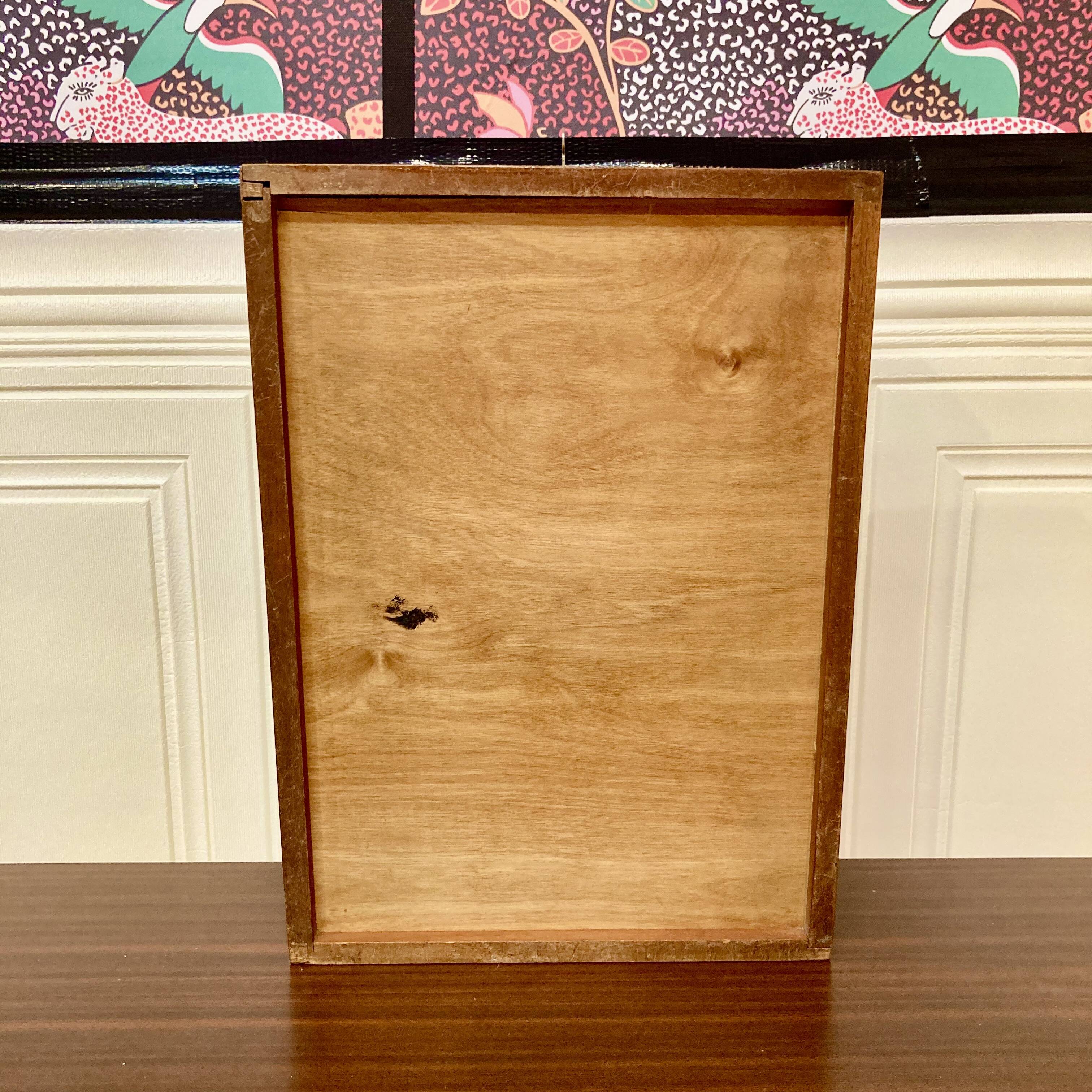 Miroir et rangement design scandinave 1950.