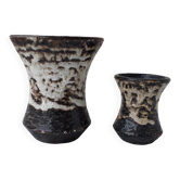 2 vases en grès