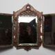Mirror triptych from the 1940s on base 62x40cm