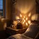 Handcrafted table lamp in carved wood / Wabi-Sabi & Organic style