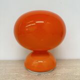Space age orange glass table lamp , 1970s