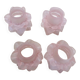 Lot de 4 tulipes roses art déco en pâte de verre