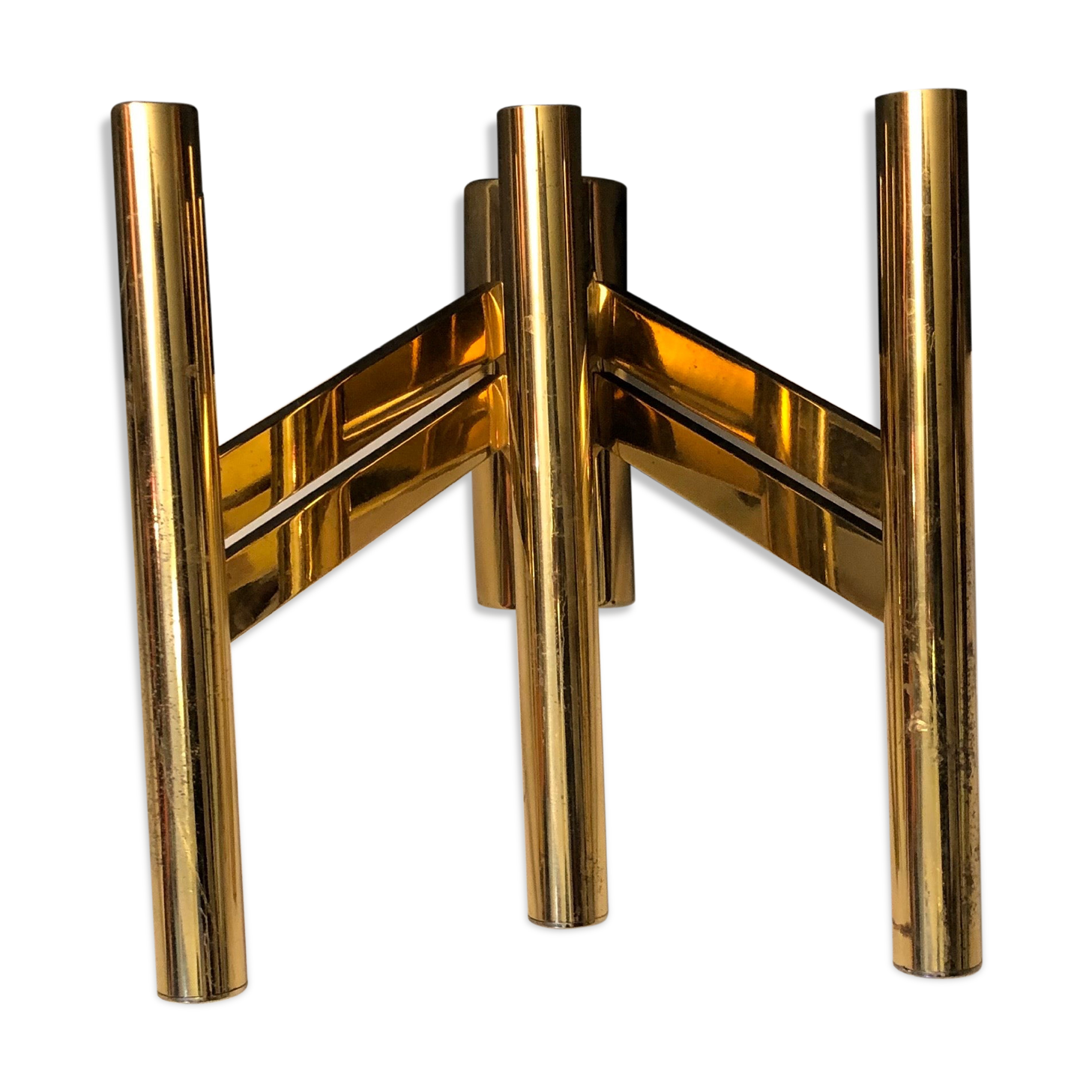 Single brass sconce from Sciolari, italy, 1970