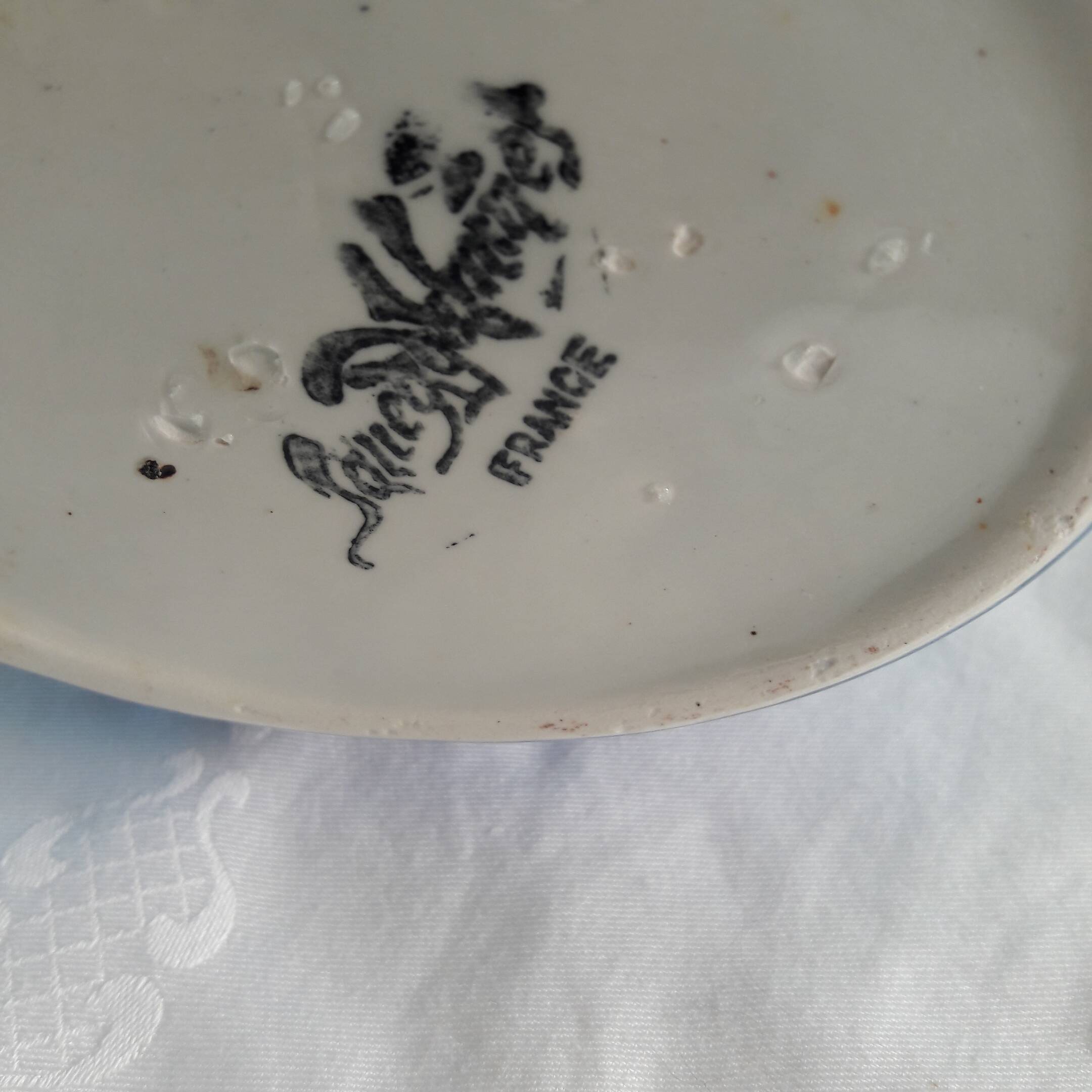 Art deco Faience Sarreguemines coffee maker, FoxTrott model