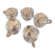Quintet transparent glass coffee cups