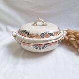 HBCM Pauline model orange and black soup tureen