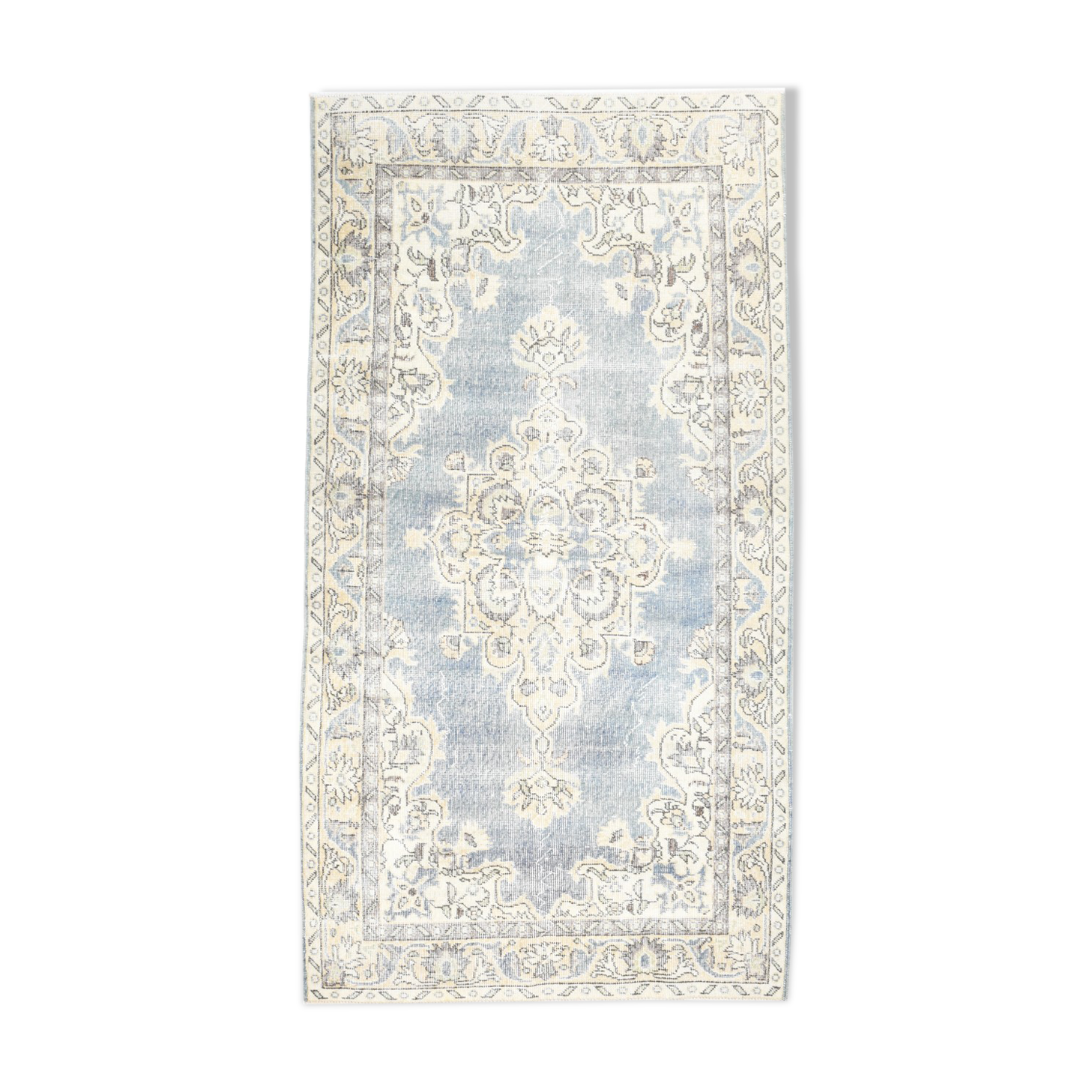 Classic soft blue carpets 216x117cm