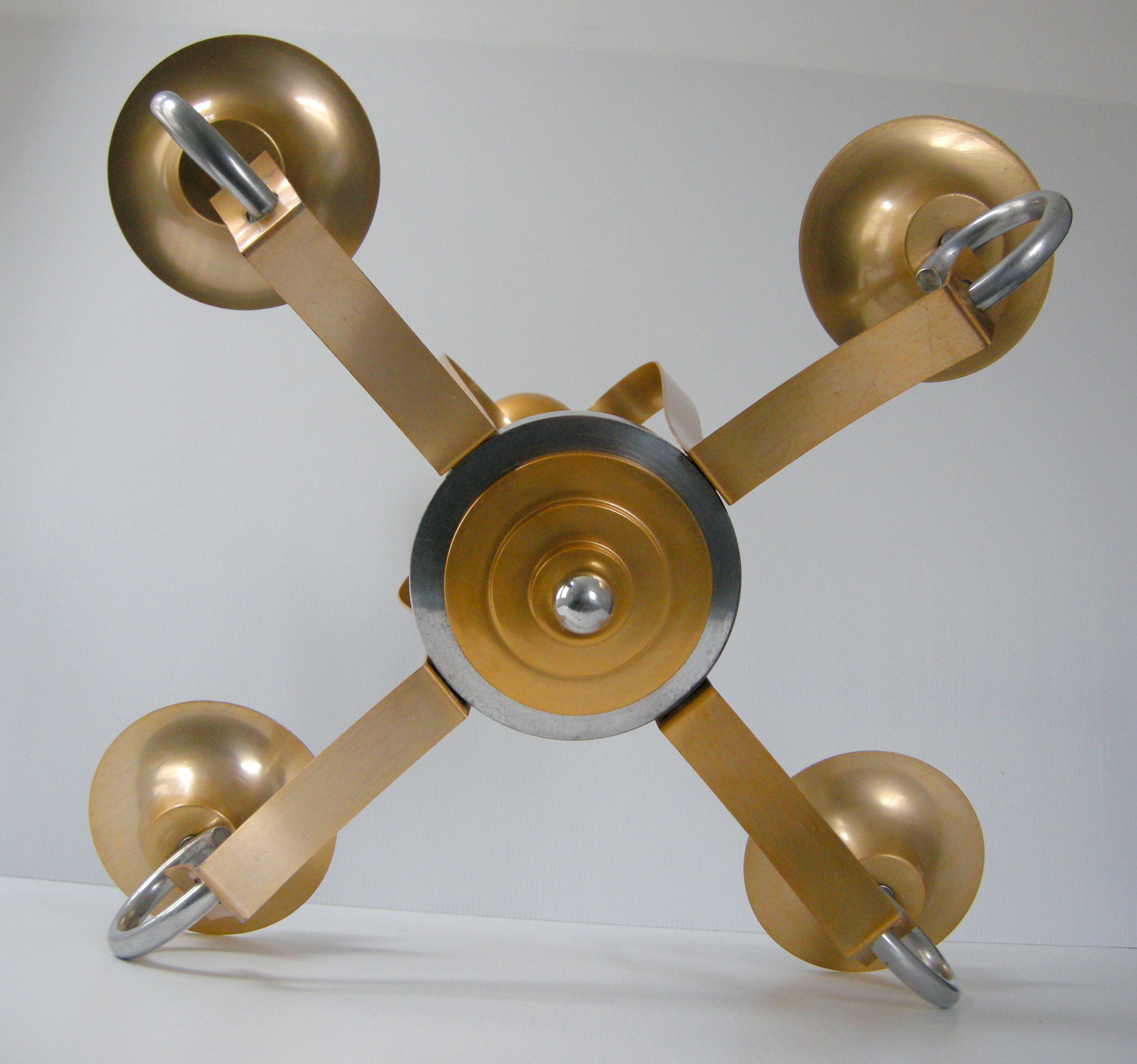 Vintage chandelier 1950 aluminum