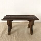 Wooden stool plant holder